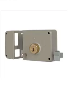 Left Lock Easy To Install On Putting The Plate For Exterior Street Door With 2 Maximum Security Keys - Beige - View 6