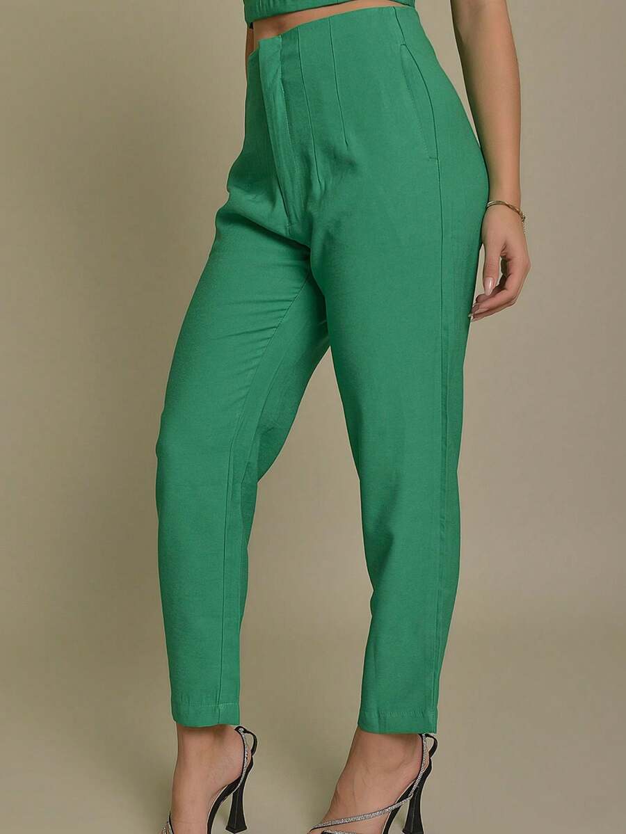 Women Pants - 綠色 - 查看 1