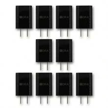 1HOUR Combo Of 10 Pieces Economical Charger Cube - Black - View 1