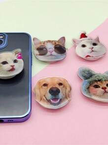 Suporte para celular com Formato de pets 3d fofos - sortida - Visão 1