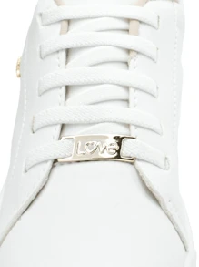 Tênis Casual Branco Feminino Sandália Papete Strass Brilhante + BolsaTransversal