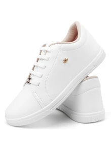 Tênis Casual Branco Feminino Sandália Papete Strass Brilhante + BolsaTransversal