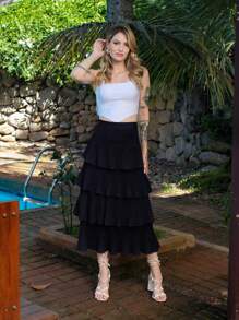 Women Skirts - màu đen - Xem 1