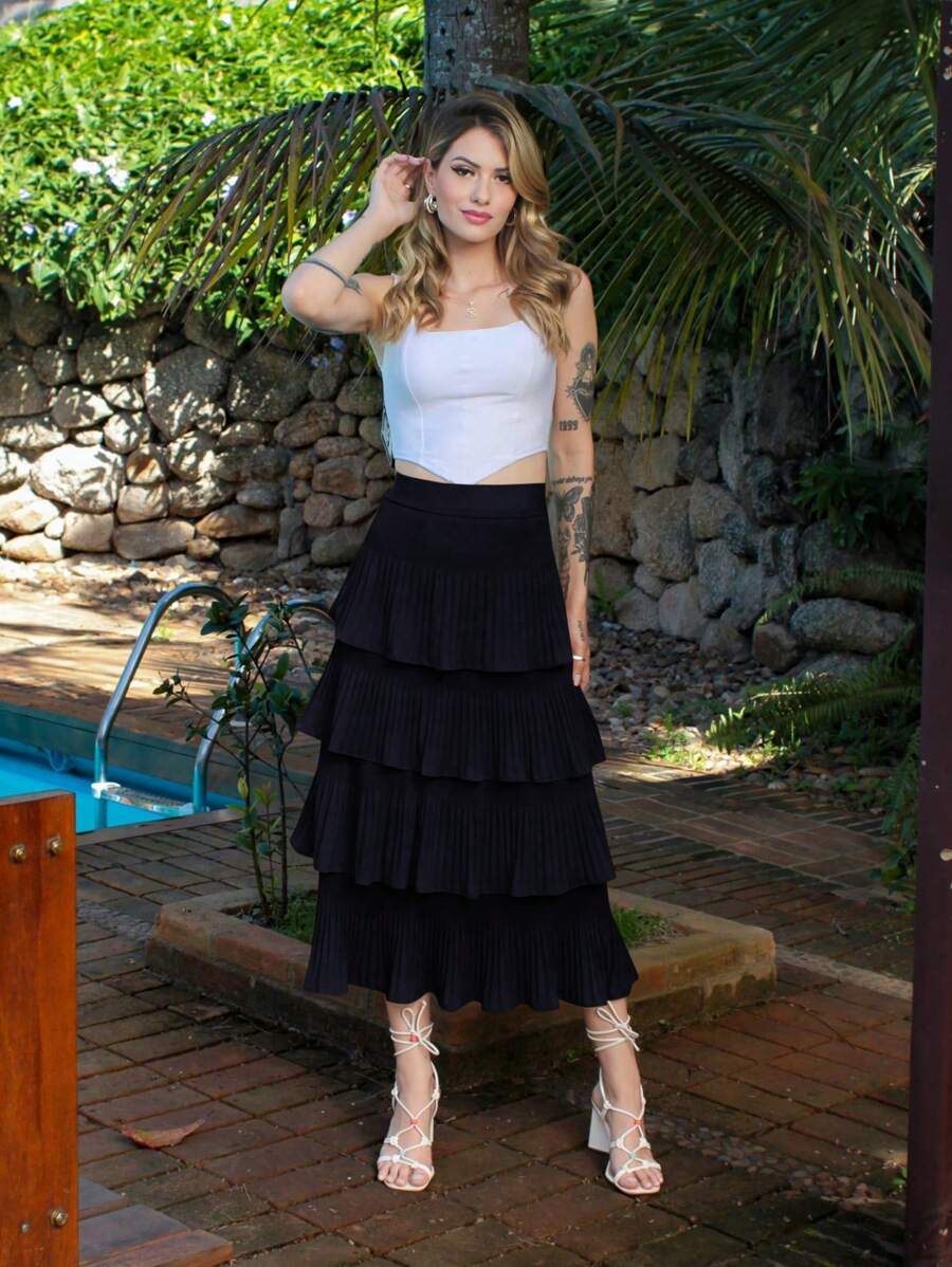 Women Skirts - màu đen - Xem 1