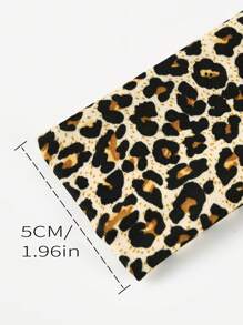 6pcs Women's Elastic Leopard Print & Solid Color Flat Headband For Washing Face, Sports Casual Hair Band Turban Headband Sweatband, School Stuff, College, Headbands