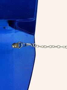 SIIZA錢包和手提包信封晚宴手包斜挎包經典婚禮派對女士肩袋 - 藏蓝色 - 查看 7