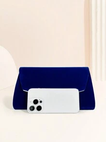 SIIZA錢包和手提包信封晚宴手包斜挎包經典婚禮派對女士肩袋 - 藏蓝色 - 查看 4