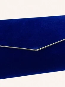 SIIZA錢包和手提包信封晚宴手包斜挎包經典婚禮派對女士肩袋 - 藏蓝色 - 查看 9