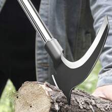 錳鋼雙面鐮刀斧頭,適用於劈柴、砍樹、修剪、農夫工具套件,包括鐮刀、韭菜草的切割工具 - 彩色 - 查看 7