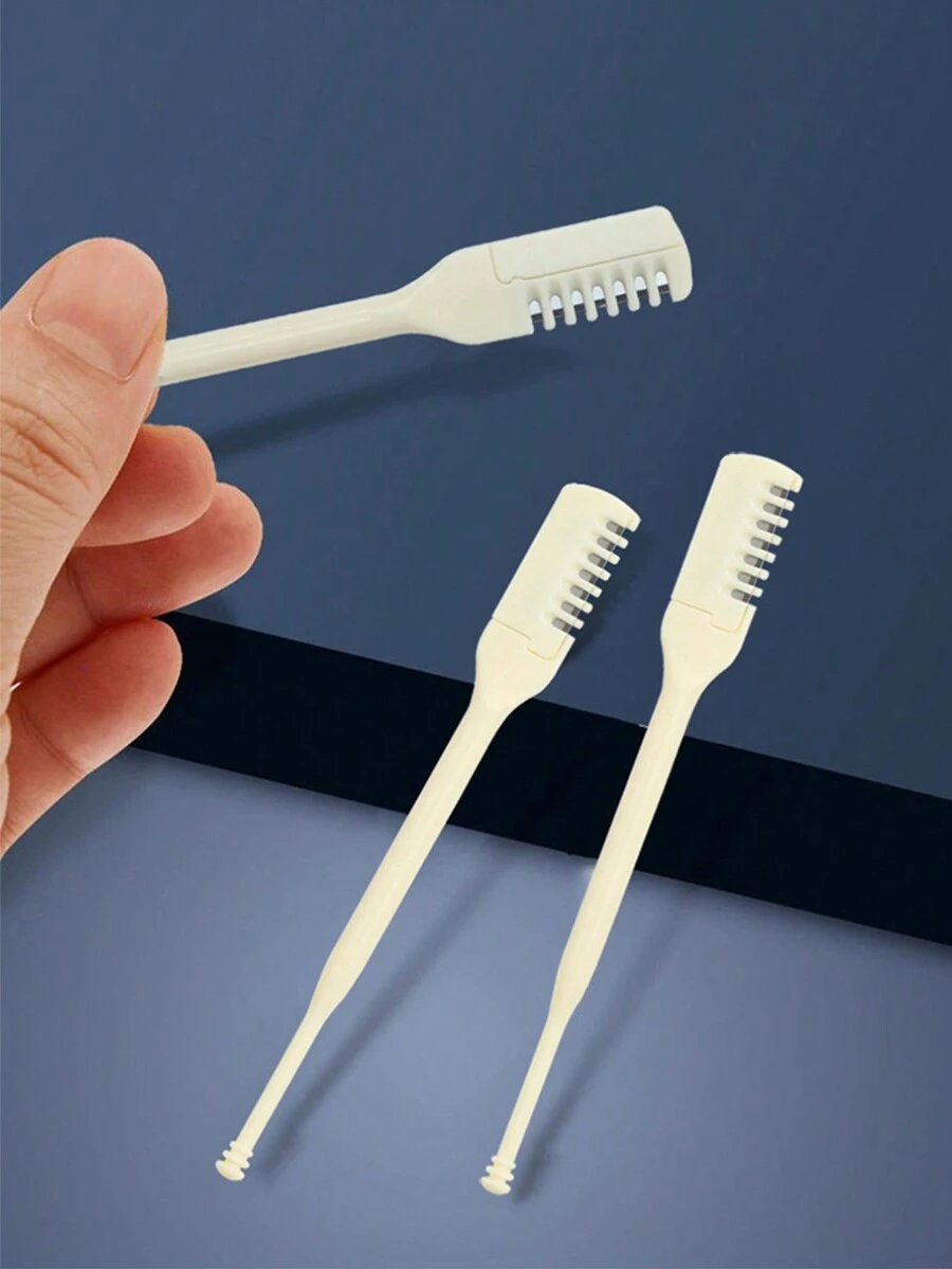 2入組雙頭鼻毛修剪器和清潔器,手動鼻毛夾和剪刀,男女均可使用