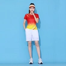 Camiseta Deportiva Roja Para Mujer - Rojo - Ver 3