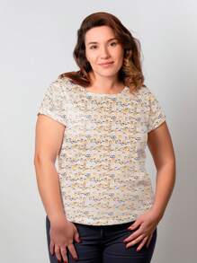 PLAYERA TALLAS EXTRAS MODERNA MANGA CORTA - Azul Marino - Ver 1