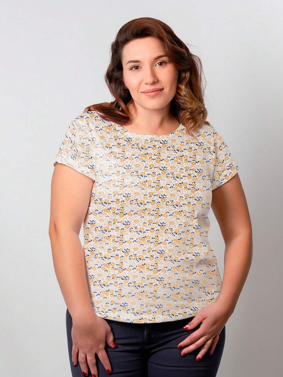 PLAYERA TALLAS EXTRAS MODERNA MANGA CORTA - Azul Marino - Ver 1