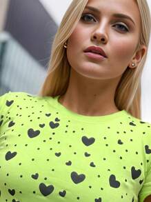 Women T-Shirts - Màu xanh chanh - Xem 2