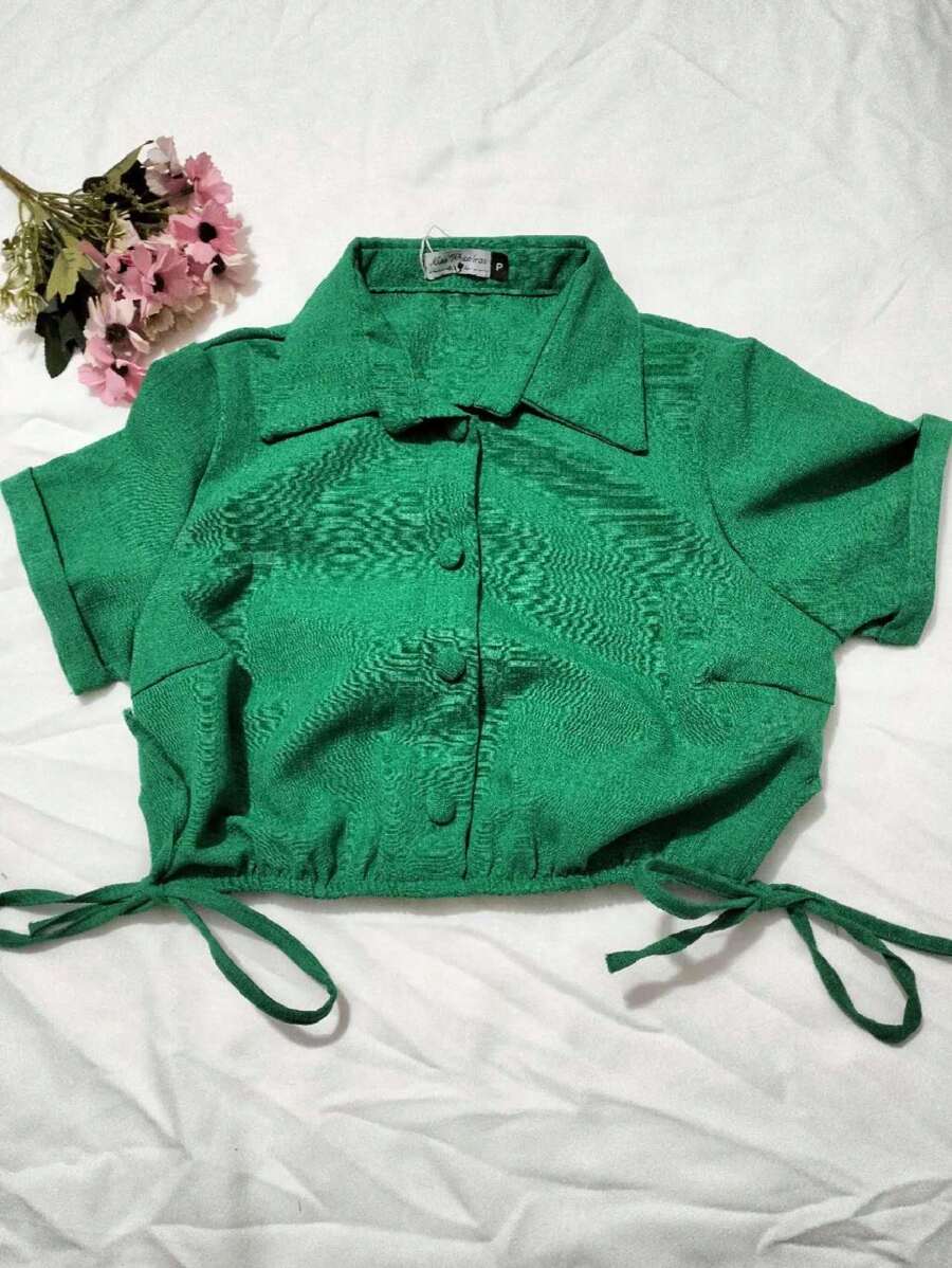 Women Tops - màu xanh lá - Xem 1