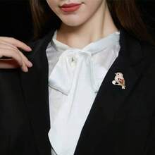 1pc Personalized Bird-Shaped Brooch Pin, Japanese Style, Lovely And Anti-Light Exposure, Colored Arrow Flower Accessory Suitable For Suits - bird brooch - View 2