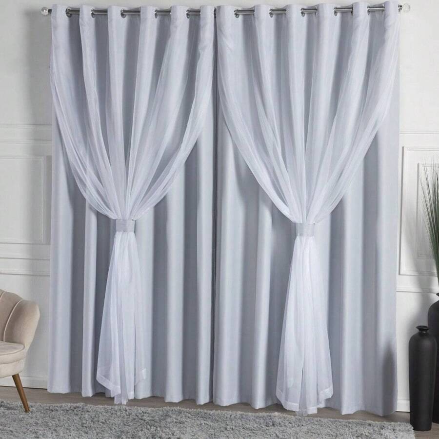 Blackout Curtains & Shades - 白色 - 查看 1