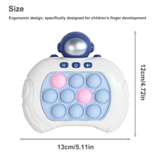 Quick Push Console With Instant Sound Feedback | Handheld Fast Speed Pushing Game | The Target Interactive Educational Sensory Fidget Toy For Kids Adults | Fun Gift For Children(Battery Not Included, LED Light Color Is Random)School, Student,Stationery,School Supplies - Blue - View 3