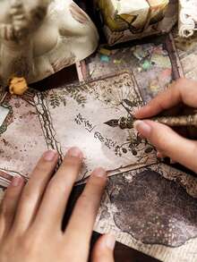 44pcs/set Random Vintage European Style Scrapbook Paper For Journal Decoration Background - Multicolor - View 4