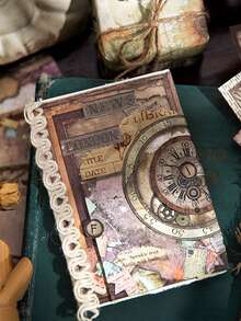 44pcs/set Random Vintage European Style Scrapbook Paper For Journal Decoration Background - Multicolor - View 6