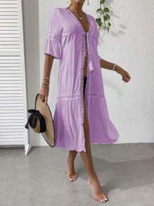 Women Kimonos - 紫丁香色 - 查看 3