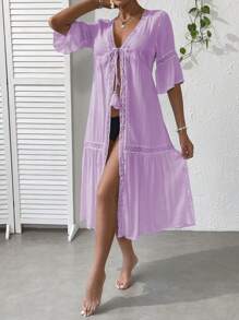 Women Kimonos - 紫丁香色 - 查看 2