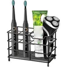 1 Miếng Thép không gỉ Giá đỡ bàn chải đánh răng , Phòng tắm Bàn chải đánh răng Lưu trữ Hộp đựng Đứng Giá đỡ , Gắn trên tường Kem đánh răng Hộp đựng bàn chải đánh răng , Đa chức năng Giá lưu trữ Đối với Bàn chải đánh răng điện , Kem đánh răng , Dao cạo , Lược - màu đen - Xem 4