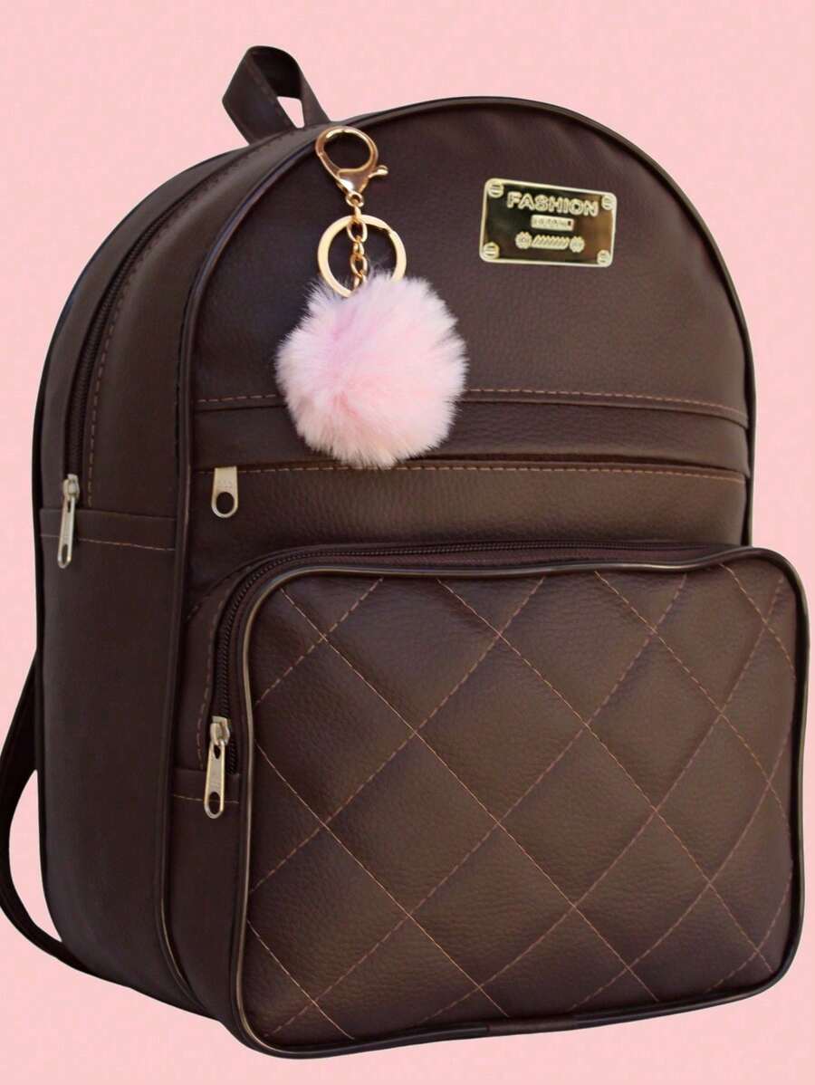 Women Functional Backpacks - 咖啡棕 - 查看 1