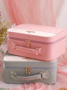 Bolsa Cosmetiquera Neceser Organizador, De 2 Piezas, viaje, maquillaje, regalo especial - verde menta - Ver 3