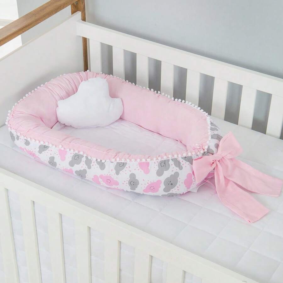 Ninho Redutor de Berço Luxo Light Gota - Rosa Bebê - Visão 1