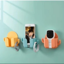 2 Pieces Cell Phone Holder Wall Mount With Self-Adhesive Multifunctional Wall Mount - Multicolor - View 8