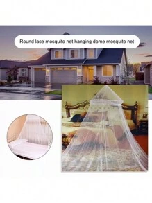 2 pcs Cúpula Mosquitera de Gasa - Elegante Mosquitero Cama y Mosquitera para Cama, Pabellón para Cama, Mosquiteros Pabellones con Pabellón Mosquitero, Pabellones Cama Ideales, Mosquiteras, Malla & Tela Mosquitera, Protección y Decoración Ambiental - Blanco - Ver 1