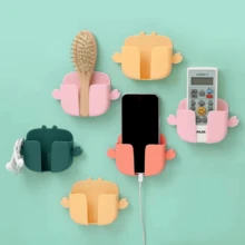 2 Pieces Cell Phone Holder Wall Mount With Self-Adhesive Multifunctional Wall Mount - Multicolor - View 2