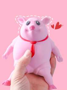 1入組粉色的豬造型熱塑性橡膠緩慢上升捏捏樂玩具適用於減壓&娛樂 - 粉色 - 查看 7