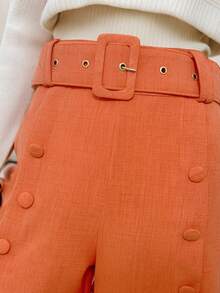 Women Shorts - 橘色 - 查看 5
