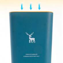 1 Gói Thùng Rác Có Khe Cắm Cho Nhà Vệ Sinh, Phòng Khách, Nhà Bếp Và Phòng Tắm Có Nắp Đậy, Giỏ Đựng Rác Nén Và Giỏ Đựng Giấy - Xám - Xem 5