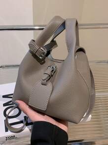 小众设计休闲百搭简约时尚 PU 纹理单肩斜跨包手提包、托特包、女士小钱包、高品质复古斜跨包