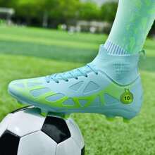 1pair Men's New Football Shoes With Long Studs, Super Light Training & Competition Shoes For Adults - Royal Blue - View 1