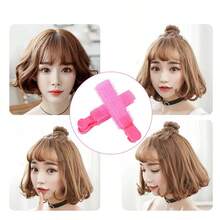 2 Miếng Tóc Thúc đẩy tăng trưởng tóc Bộ công cụ Bao gồm Không khí Kẹp tóc mái  , Máy uốn tóc , Ngủ Máy cuốn tóc , Nhiều màu - Hồng - Xem 3
