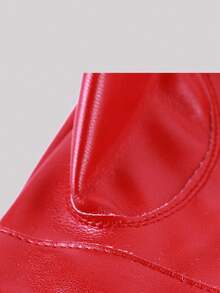 1 đôi Của phụ nữ Hiệu suất Nửa Ngón tay Hình trái tim Múa cột Đúng mốt chất liệu da PU Găng tay cụt ngón - Đỏ - Xem 8