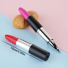 Lipstick Shaped Ballpoint Pen For Ladies Creative Cosmetic Pen - Blue - View 9