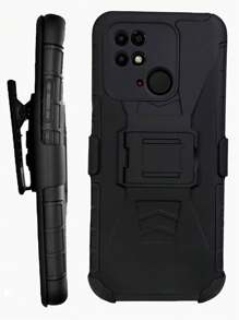 FUNDA USO RUDO CON CLIP O ANILLO PARA REDMI POCO C40 - Negro - Ver 2