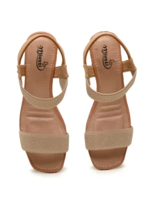 Women Heeled Sandals - 米色 - 查看 3