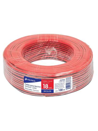 Roll Of 100 M Of Bicolor Polarized Cable For 18 AWG CABO-18B Speaker