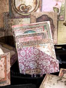 44pcs/set Random Vintage European Style Scrapbook Paper For Journal Decoration Background - Multicolor - View 8