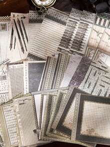 44pcs/set Random Vintage European Style Scrapbook Paper For Journal Decoration Background - Multicolor - View 7