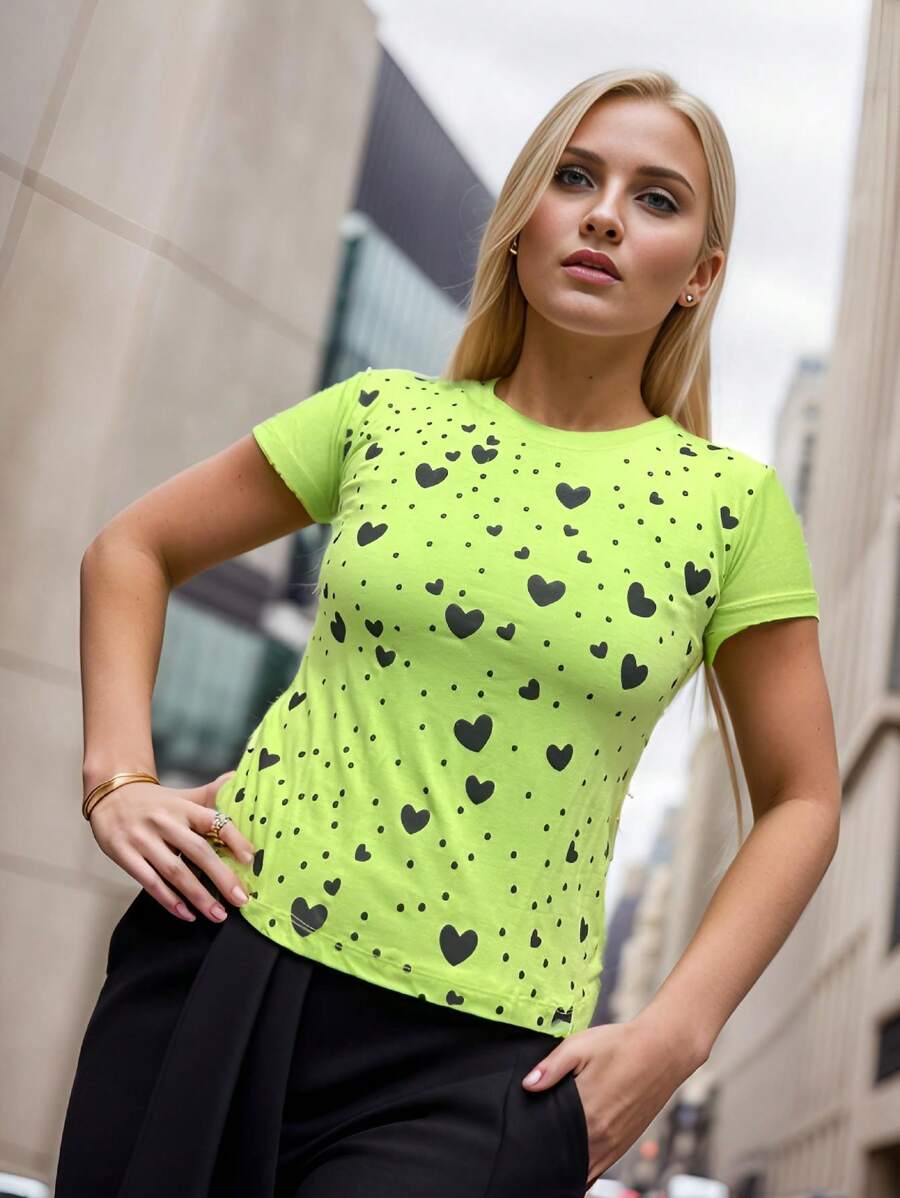 Women T-Shirts - Màu xanh chanh - Xem 1