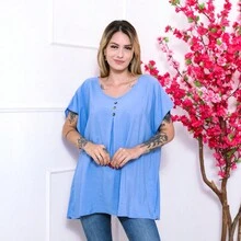 Women Tops - Màu xanh lam - Xem 3