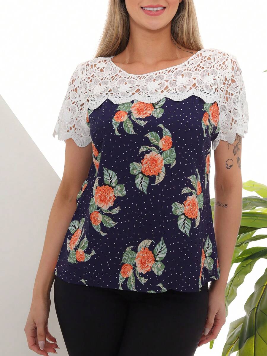 Women T-Shirts - 藏蓝色 - 查看 1