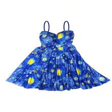 vestido noche estrellada - Azul - Ver 1